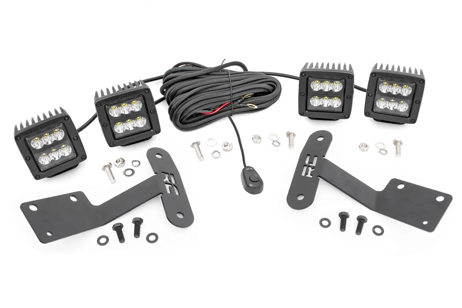Fits Toyota Tundra(14-21) LED Light Ditch Mount Dual 2_ Black Pairs Spot 70835